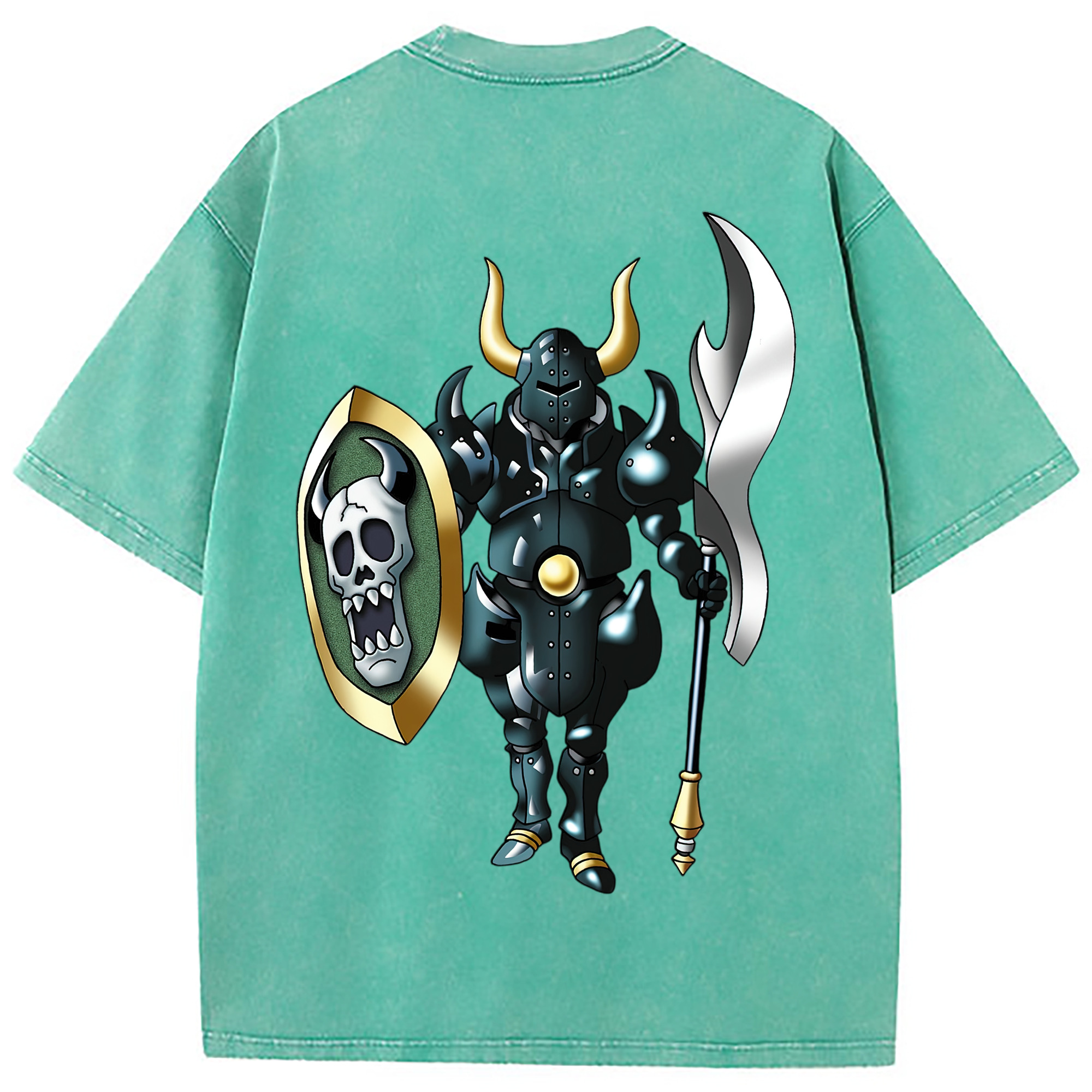 （画像用） ドラゴンクエスト Doragon Kuesuto Dragon Quest 綿100% ヴィンテージ風 半袖Tシャツ（背面プリント）